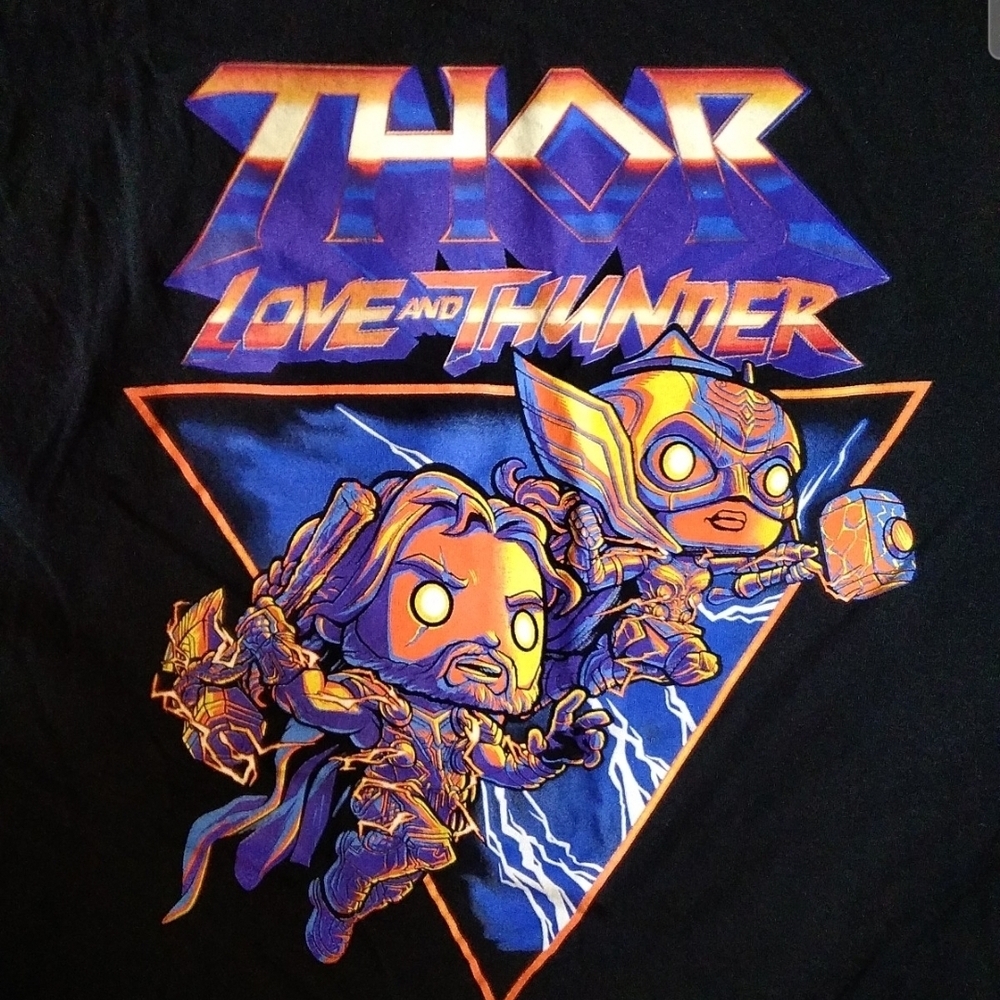 Marvel Thor Love and Thunder Funko Tee - Black - New - Size XL